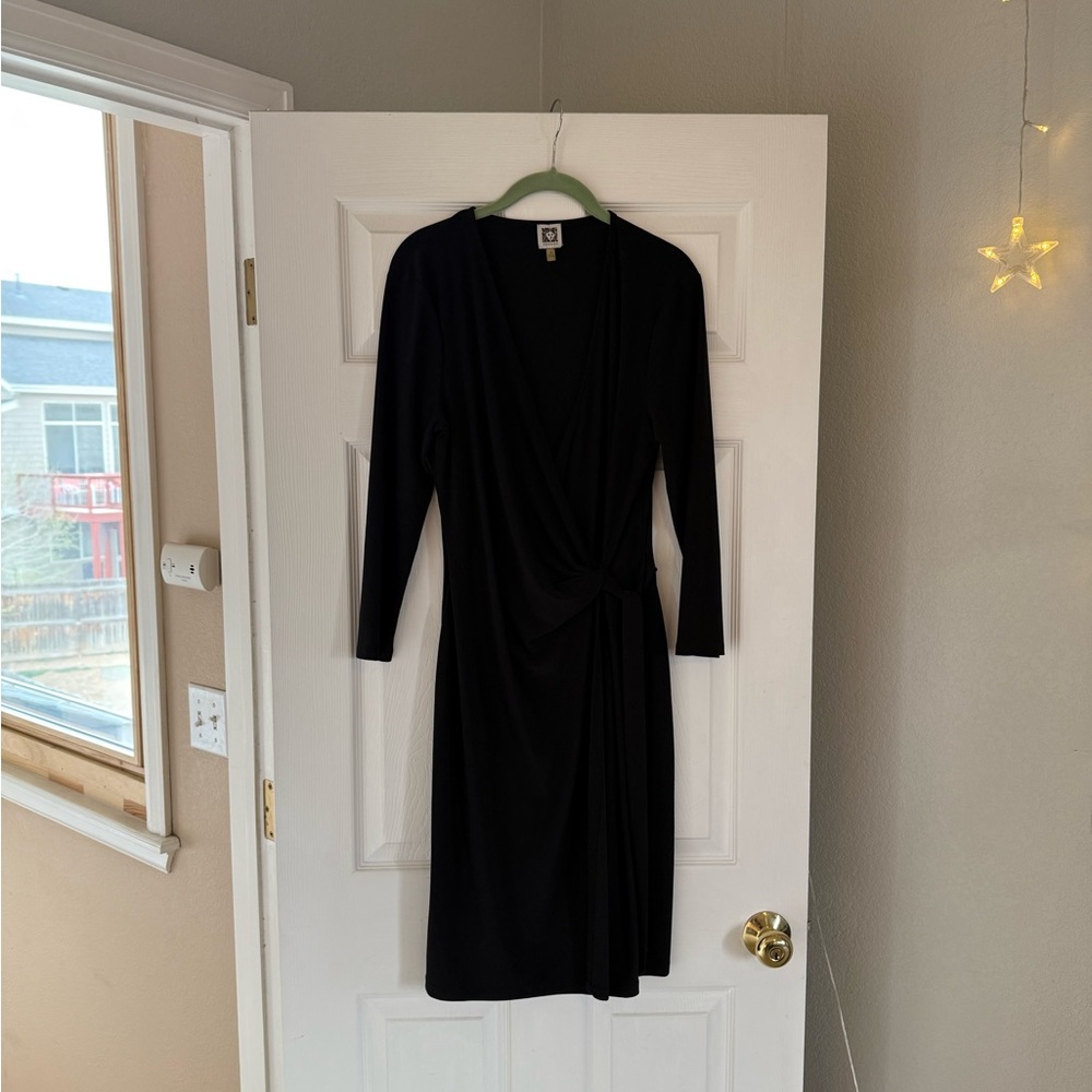 Elegant Black Wrap Dress